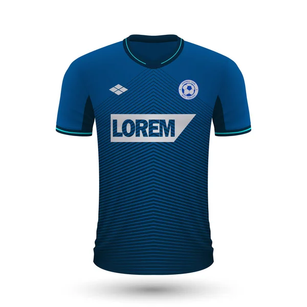 Camisa Fútbol Realista Hoffenheim 2022 Plantilla Jersey Para Kit Fútbol — Vector de stock