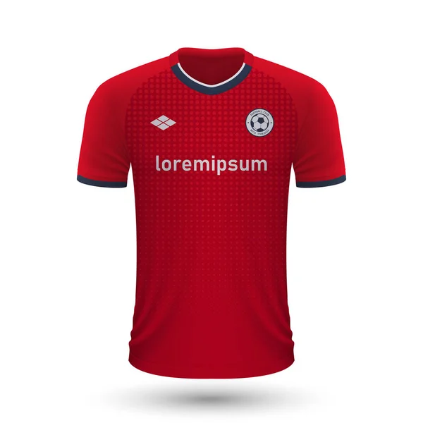 Realistisch Voetbalshirt Lille 2022 Jersey Sjabloon Voor Voetbalkit Vectorillustratie — Stockvector