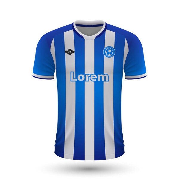Realistic soccer shirt Real Sociedad 2022, jersey template for football kit. Vector illustration 