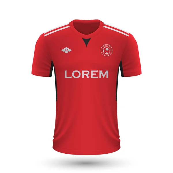 Realistisch Voetbalshirt Rennais 2022 Jersey Sjabloon Voor Voetbalkit Vectorillustratie — Stockvector