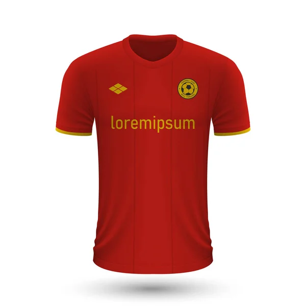 Camisa Futebol Realista Roma 2022 Modelo Camisa Para Kit Futebol —  Vetores de Stock