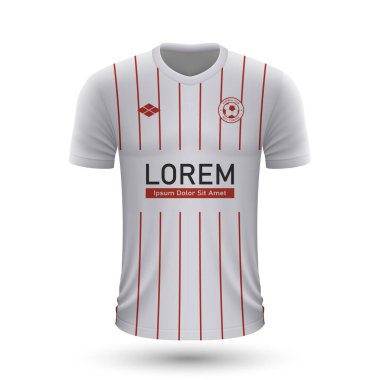 Futbolcu tişörtü Sevilla 2022, futbol şablonu.