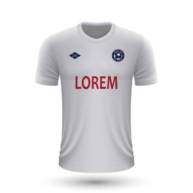 Realistic soccer shirt Tottenham 2022, jersey template for footb clipart