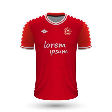 Gerçekçi futbol tişörtü Twente 2022, futbol şablonu.