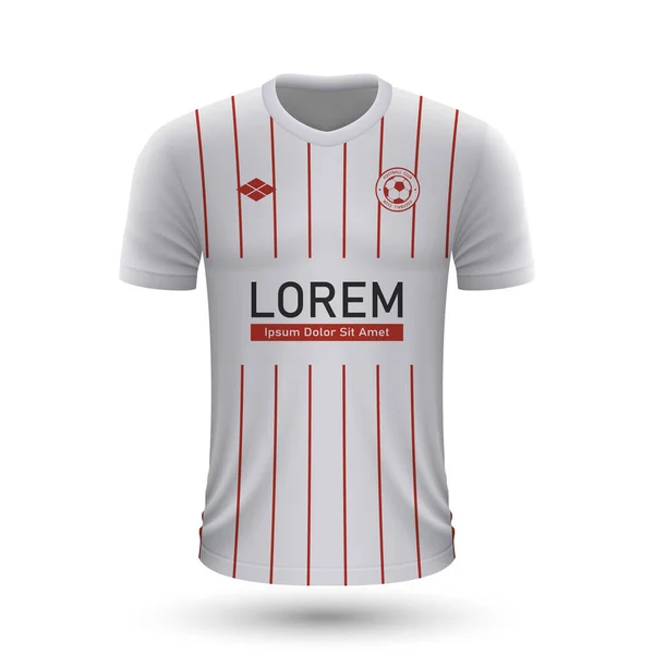 Camisa de fútbol realista Sevilla 2022, plantilla de jersey para fútbol — Vector de stock
