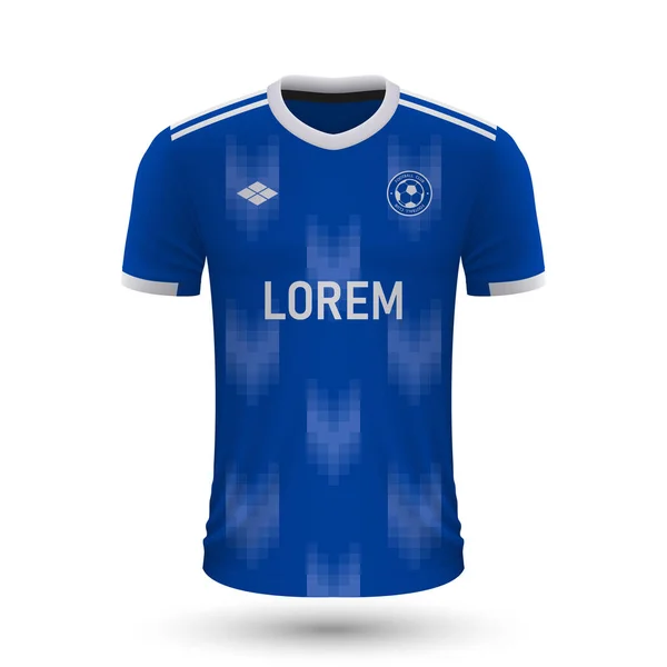 Camisa de fútbol realista Strasbourg 2022, plantilla de jersey para pie — Archivo Imágenes Vectoriales