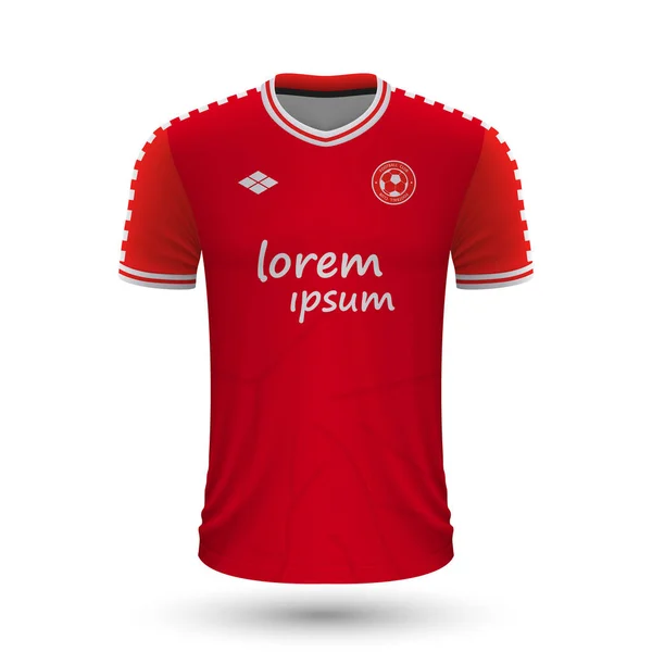 Camisa de fútbol realista Twente 2022, plantilla de jersey para fútbol — Archivo Imágenes Vectoriales