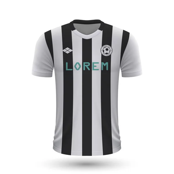 Camisa de fútbol realista Udinese 2022, plantilla de jersey para fútbol — Archivo Imágenes Vectoriales