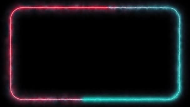 COLORFUL neon brilho cor movimento sem costura arte loop fundo. Abstrato tela de movimento fundo animado caixa formas 4K loop. Projeto de linhas 4K laser show looped animação espectro ultravioleta — Vídeo de Stock