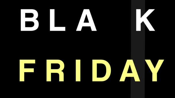 Elemen grafis black friday sale. black friday animasi banner desain flash sale 4k. latar belakang penjualan media sosial — Stok Video