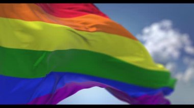 Animasyon gururu gökkuşağı bayrağı gay. Gökkuşağı Gay Lezbiyen Igbtq bayrak dalgalanması videosu. Gökkuşağı Bayrak Döngüsü