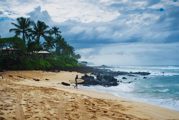 Oahu nordufer, beliebter surfspot — Stockfoto