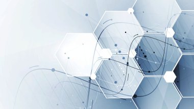 Bilimsel geleceğin teknolojisi. İş sunumu için. El ilanı, 