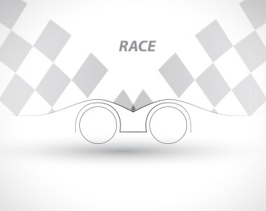 Kare arka plan yarış, yarış araba pisti illüstrasyon soyutlama vektör