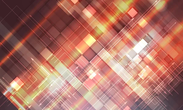 Κόκκινο φόντο Grunge τεχνολογία ροής. Ρετρό φουτουριστικό επιστήμη — Διανυσματικό Αρχείο
