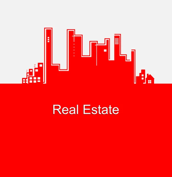 Realitní město postavený dům obchodní zázemí — Stockový vektor