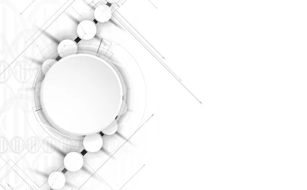 DNA och medicinsk och teknik bakgrund. futuristiska molekyl struktur presentation — Stock vektor