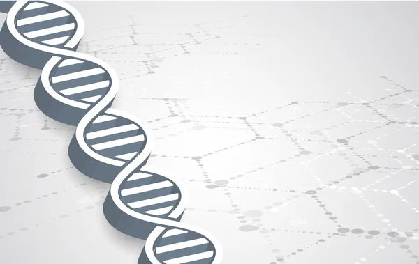 Dna e formação médica e tecnológica. apresentação da estrutura da molécula futurista —  Vetores de Stock