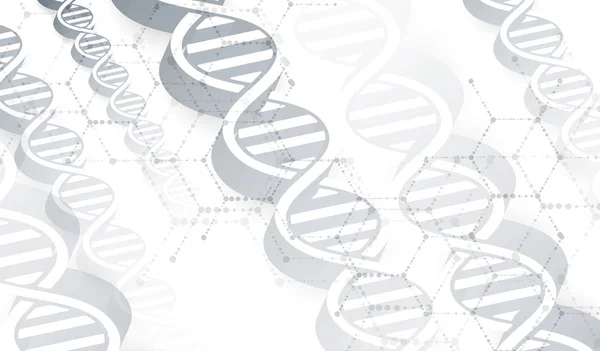 Dna 和医学和技术背景。未来派分子结构演示文稿 — 图库矢量图片