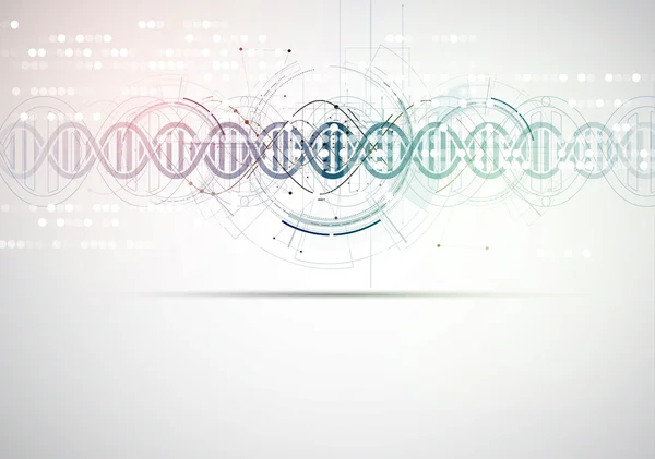 DNA a lékařských a technologií pozadí. futuristické molekuly struktura — Stockový vektor