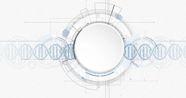 DNA soyut simgesi ve öğe koleksiyonu. Fütüristik teknoloji — Stok Vektör