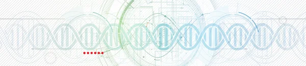 DNA Ícone abstrato e coleção de elementos. Tecnologia futurista —  Vetores de Stock
