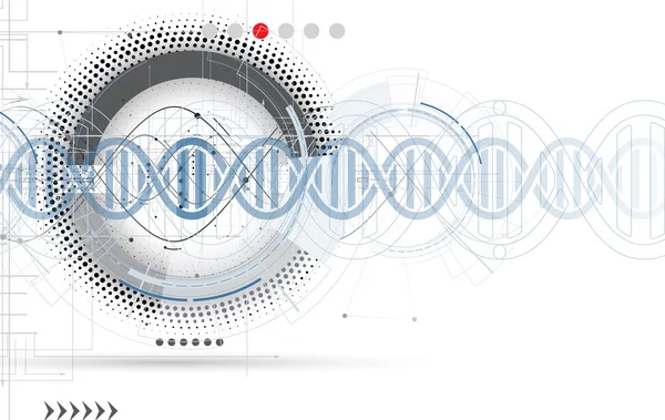 DNS absztrakt ikon és elem gyűjtemény. Futurisztikus technológia — Stock Vector