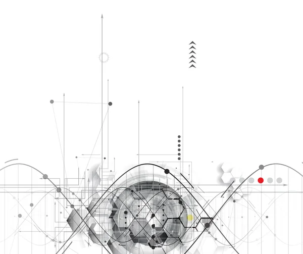 ADN y antecedentes médicos y tecnológicos. presentación de estructura de molécula futurista — Vector de stock