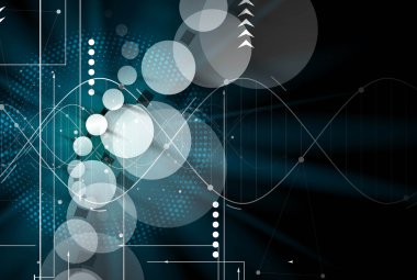 DNA ve tıbbi ve teknoloji arka plan. fütüristik molekül yapısı sunum