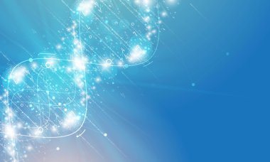 DNA ve tıbbi ve teknoloji arka plan. fütüristik molekül yapısı sunum