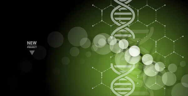 DNA a lékařských a technologií pozadí. futuristické molekula struktura prezentace — Stockový vektor