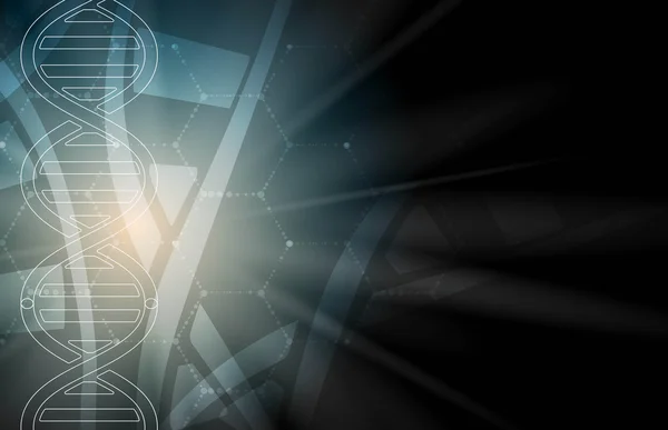 DNA i medyczne oraz technologia tło. futurystyczny cząsteczka struktury prezentacji — Wektor stockowy