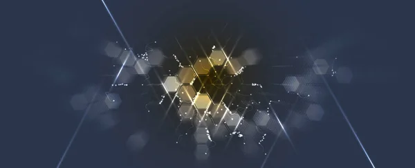 Fond Hexagonal Abstrait Technologie Conception Politique Minimalisme Numérique Futuriste Vecteur — Image vectorielle