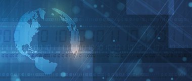 Soyut teknoloji geçmişi. Geometrik şekillerle geleceksel teknoloji arayüzü