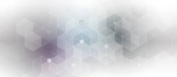 Abstrakt Hexagon Bakgrund Teknologi Poligonal Design Digital Futuristisk Minimalism Vektor — Stock vektor