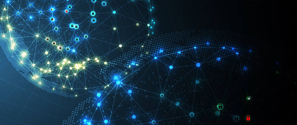 Internet digital syber security technology concept for business background. Захват кабана