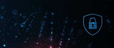 İş geçmişi için internet dijital siber güvenlik teknolojisi kavramı. Yaban domuzunu kilitle.