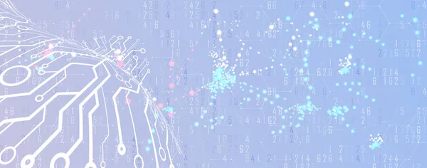 Inteligência Artificial Abstrata Computação Nuvem Aprendizagem Automática Tecnologia Fundo Web — Vetor de Stock