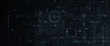 soyut fütüristik devre bilgisayar internet teknolojisi yönetim kurulu iş dünyası karanlık arka plan