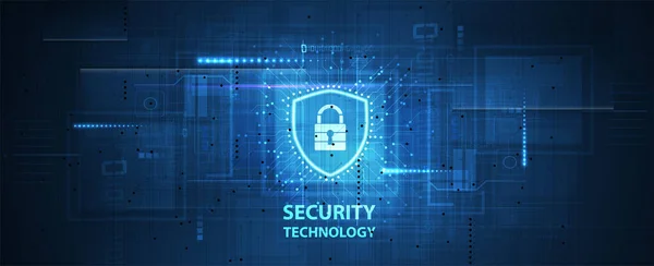 Internet Digital Syber Security Technology Concept Business Background Bloqueo Jabalí — Vector de stock
