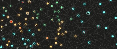 İş geçmişi için internet dijital siber güvenlik teknolojisi kavramı. Yaban domuzunu kilitle.