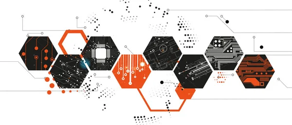 Абстрактний Шестикутний Фон Технологія Полігонального Проектування Цифровий Футуристичний Мінімалізм Векторні — стоковий вектор