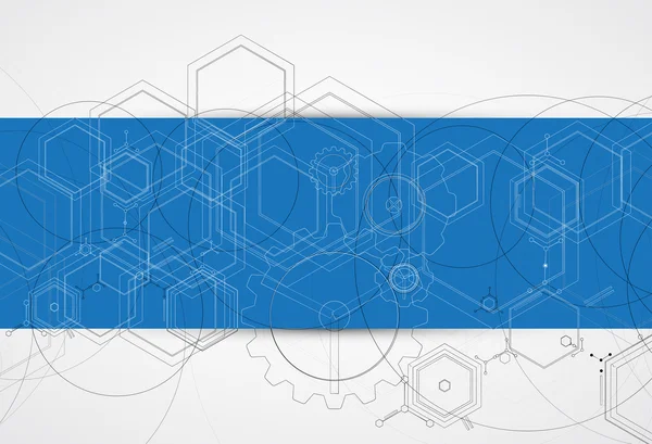 Rete tecnologica emergente — Vettoriale Stock