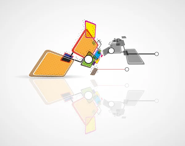 Cube de réseau technologique émergent — Image vectorielle