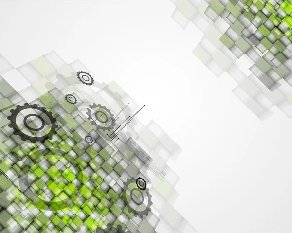 Haute technologie eco vert infini ordinateur technologie concept backgro — Image vectorielle