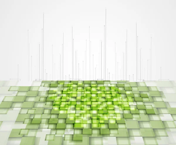 Високотехнологічна концепція еко-зеленої нескінченності комп'ютерних технологій backgro — стоковий вектор
