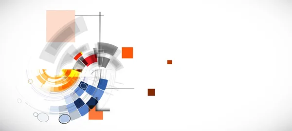 Technische achtergrond, idee van globale zakelijke oplossing — Stockvector