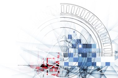 Buz soyut teknolojik altyapı satırları dokusu ile sağa sola