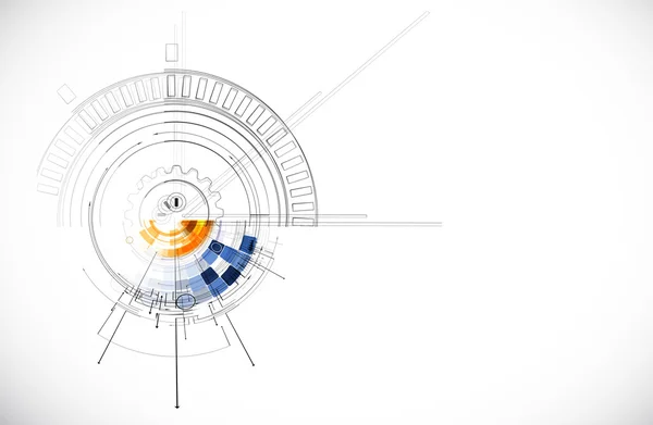 Estructura abstracta circuito ordenador cubo tecnología negocio bac — Archivo Imágenes Vectoriales