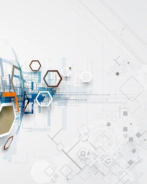 Tecnología abstracta fondo Negocios & dirección de desarrollo — Archivo Imágenes Vectoriales